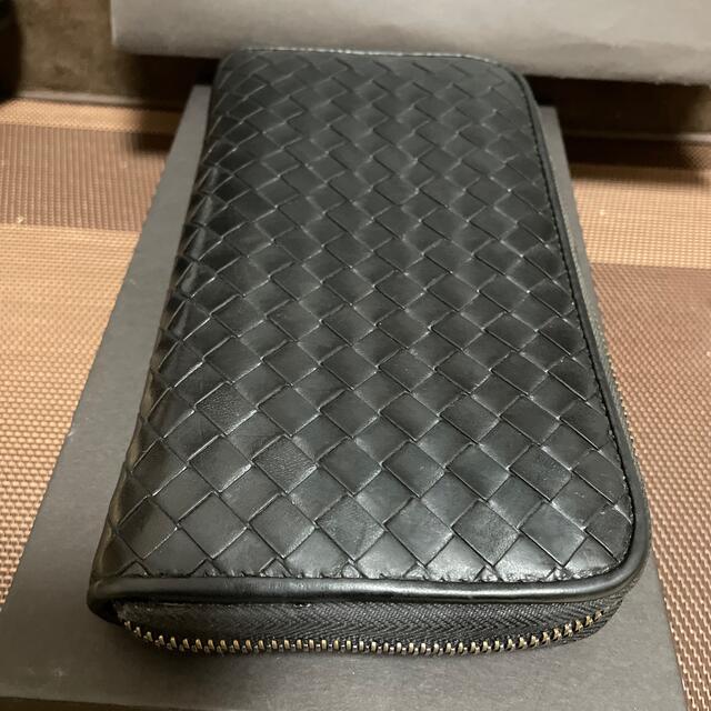 極美品☆正規品　BOTTEGA VENETA ラウンドファスナー　長財布　黒