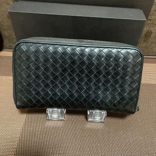 極美品☆正規品　BOTTEGA VENETA ラウンドファスナー　長財布　黒