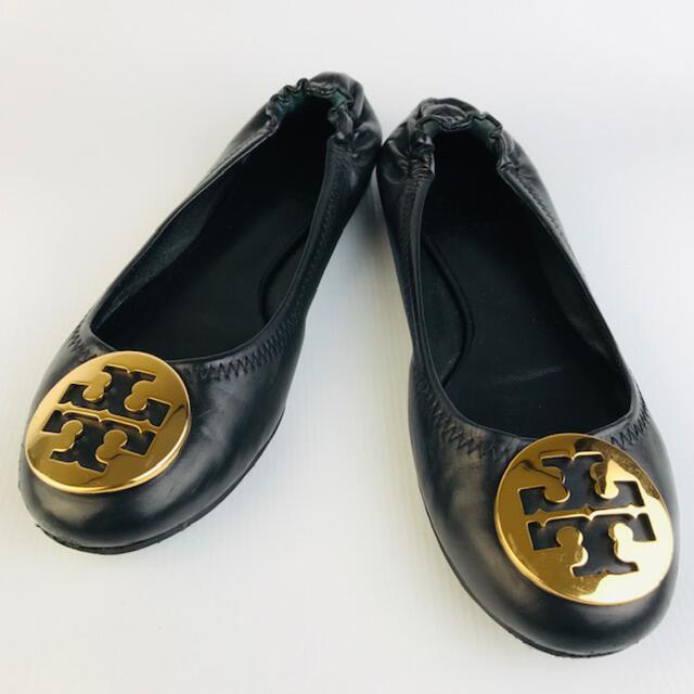 Tory Burch(トリーバーチ)のTORY BURCH★ゴールド金具 レザー バレエシューズ(6M) レディースの靴/シューズ(バレエシューズ)の商品写真