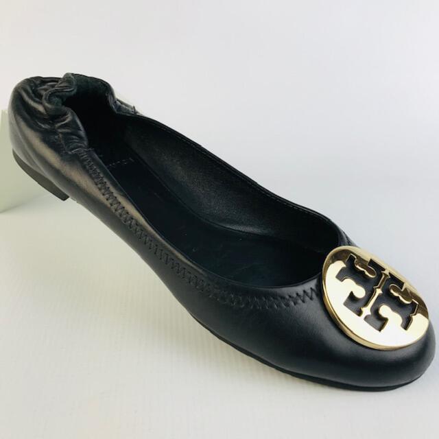 TORY BURCH★ゴールド金具 レザー バレエシューズ(6M)フラットシューズ