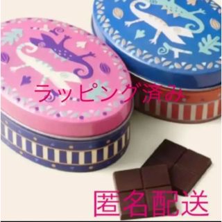 KALDI トカゲ缶　　カカオの森チョコ２　缶セット　ホワイトデー(菓子/デザート)