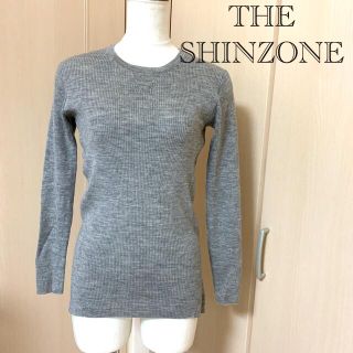 シンゾーン(Shinzone)のTHE SHINZONE  リブニット Vガゼットデザイン　サイドスリット(ニット/セーター)