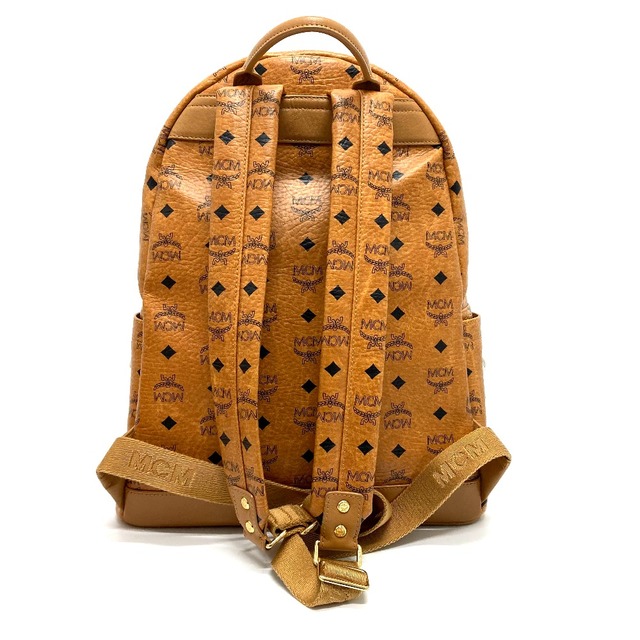 MCM スタッズ リュック バックパック ブラウン - リュック/バックパック