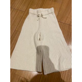 ジーユー(GU)の【未使用】値下げ　GU  キッズ　美品　ニット　ワイドパンツ  フレア　ボトム　(パンツ/スパッツ)