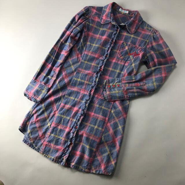 angelblue(エンジェルブルー)のエンジェルブルー シャツワンピ キッズ/ベビー/マタニティのキッズ服女の子用(90cm~)(ワンピース)の商品写真