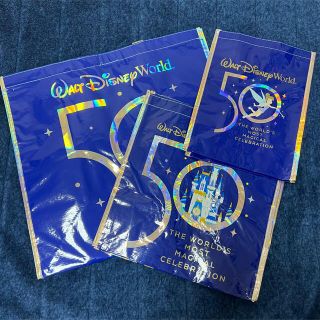 ディズニー(Disney)のWDW 50周年　ショッピングバッグ　3点セット　折って発送(キャラクターグッズ)