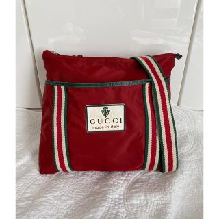 グッチ(Gucci)のGucci グッチ ショルダーバッグ　ナイロン　レッド　(ショルダーバッグ)