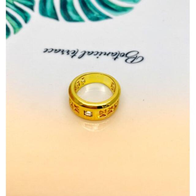 【新作】在庫わずか☆ゴールド ジルコニア リング メンズ 指輪☆男女兼用 メンズのアクセサリー(リング(指輪))の商品写真