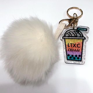 ラブトキシック(lovetoxic)の美品 ラブトキシック ボンボン ファー キーホルダー チャーム ラブトキ(キーホルダー)