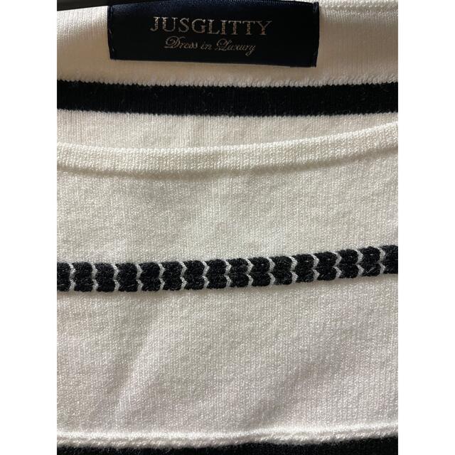 JUSGLITTY(ジャスグリッティー)のランダムボーダーニット レディースのトップス(ニット/セーター)の商品写真