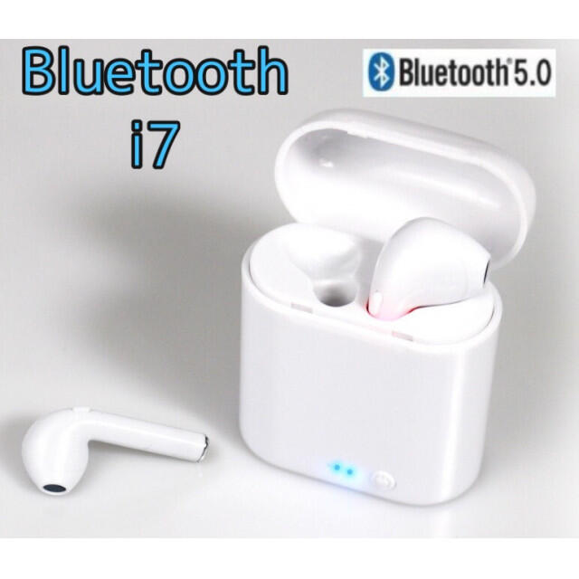 Bluetooth ワイヤレスイヤホンi7s iPhone Android スマホ/家電/カメラのオーディオ機器(ヘッドフォン/イヤフォン)の商品写真