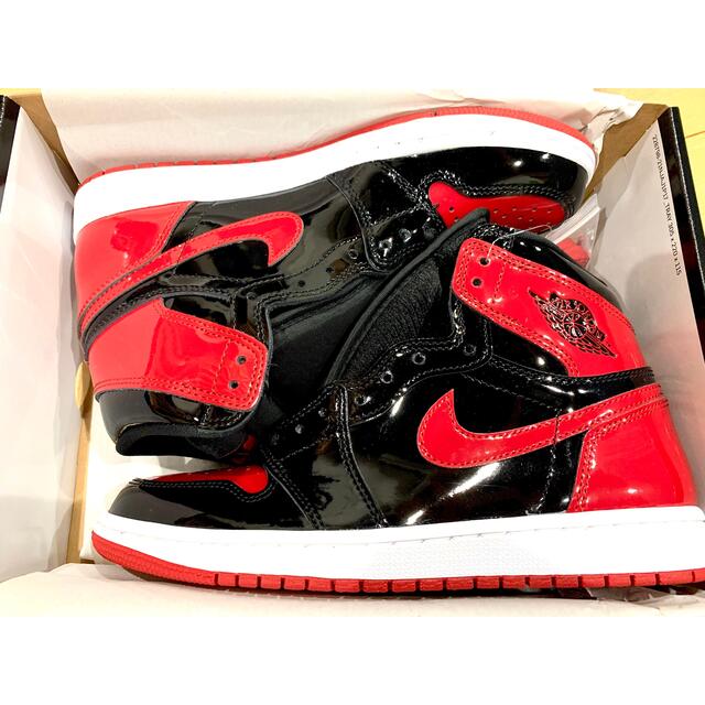 NIKE AIR JORDAN1 Patent Bred/25.0cm
