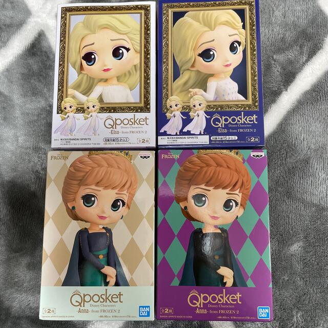 アナと雪の女王(アナトユキノジョオウ)のQposket アナと雪の女王 アナ エルサ  フィギュアABカラー 2種セット エンタメ/ホビーのフィギュア(アニメ/ゲーム)の商品写真