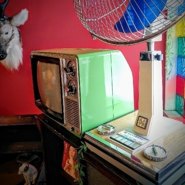 超貴重 昭和レトロ アンティーク ゼネラル ブラウン管テレビ 動作品 激レア