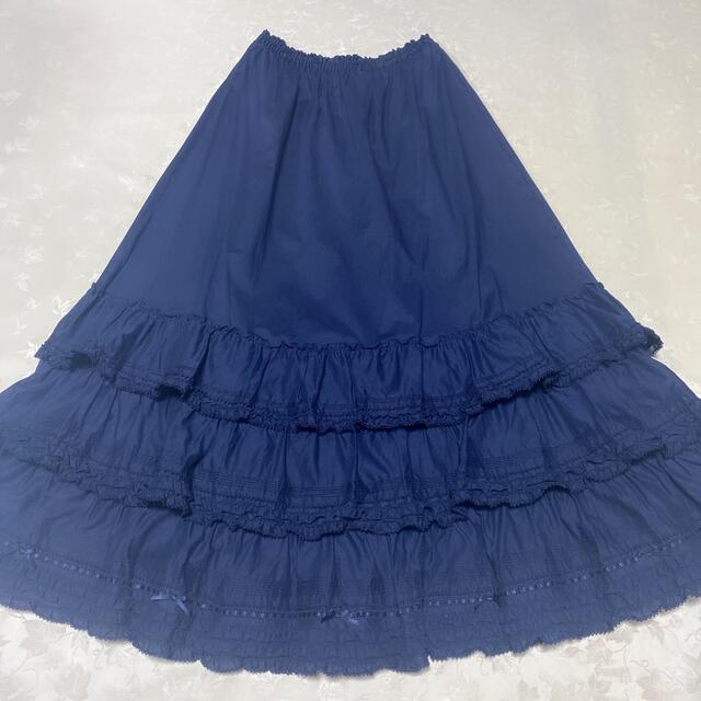 ピンクハウス スカート ペチ 綿ローン 黒 ピコフリル リボン 総 ピンクハウス スカート ペチ 綿ローン 黒 ピコフリル リボン 総
