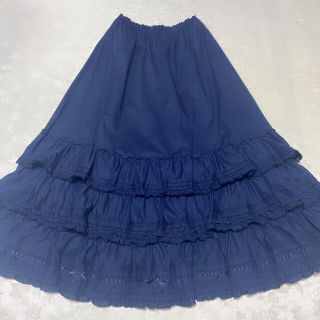 PINK HOUSE - ピンクハウス 裾フリル 綿ローンスカート ペチコート