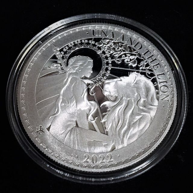豪華な 銀貨 99.9% 純銀 シルバー ウナ ライオン セントヘレナ 2022