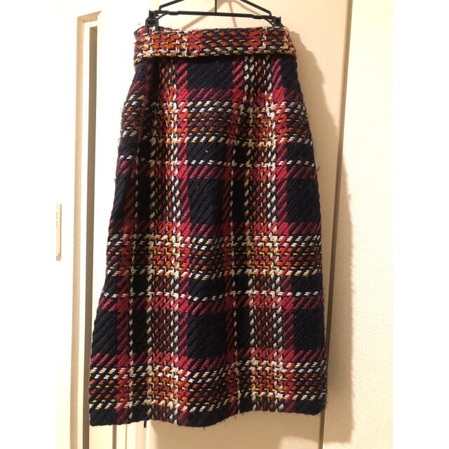 Mila Owen(ミラオーウェン)のミラオーウェン　チェックタイトスカート レディースのスカート(ロングスカート)の商品写真
