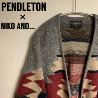 ペンドルトン(PENDLETON)の【美品】PENDLETON niko and コラボ　ロングカーディガン(カーディガン)