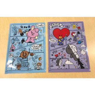 ボウダンショウネンダン(防弾少年団(BTS))の【未使用・送料込】BT21 クリアファイル2枚セット (アイドルグッズ)