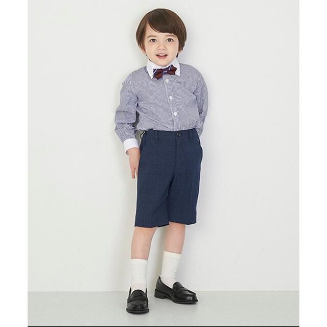 petit main - 1/31までお値下げ 紺ジャケット+ショートパンツセットの petit main - 1/31までお値下げ 紺ジャケット+ショートパンツセットの