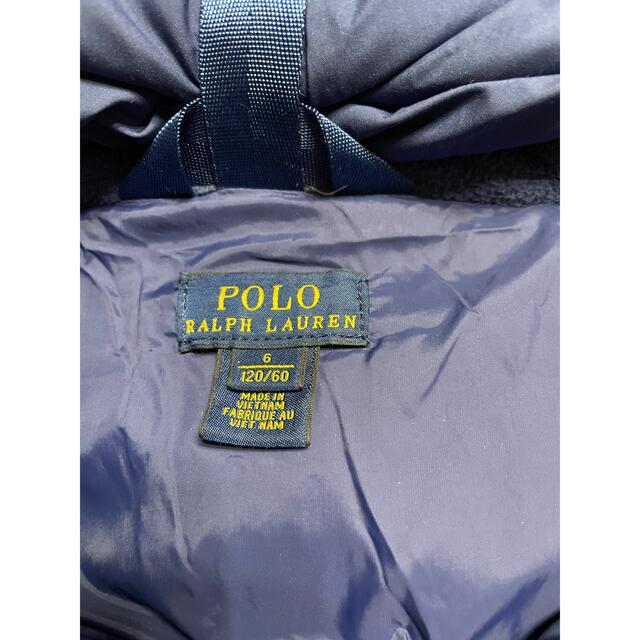 POLO RALPH LAUREN(ポロラルフローレン)のちー0415様専用　ポロ ラルフローレンダウン ボーダー１２０サイズ　キッズ キッズ/ベビー/マタニティのキッズ服女の子用(90cm~)(ジャケット/上着)の商品写真