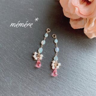 アガット(agete)の【SOUL'd OUT】14kg♡Opal&Pink topaz charm(ピアス)