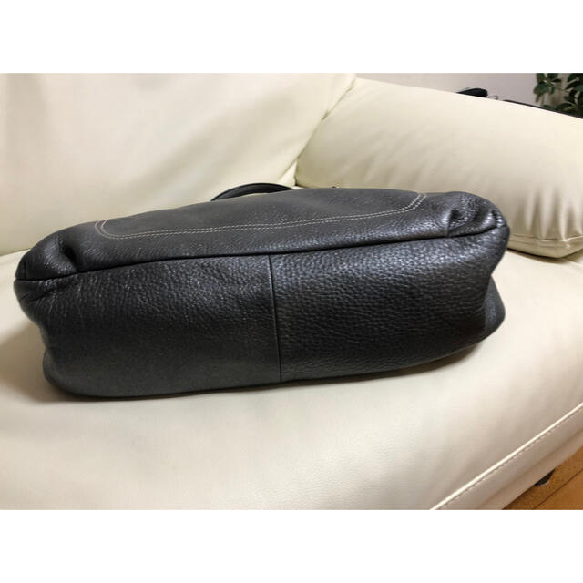 ロンシャン LONGCHAMP ハンドバッグ 本革レザーシルバーバッグ ...
