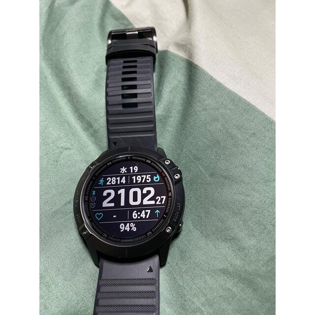 代引き不可】 GARMIN - ガーミン fenix 6X Sapphire Black DLC 腕時計