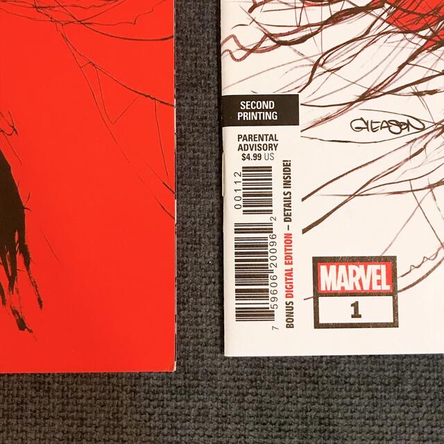 MARVEL(マーベル)のカーネイジ　ブラックホワイトアンドブラッド#1　ヴァリアント カバーF カバーG エンタメ/ホビーの漫画(アメコミ/海外作品)の商品写真