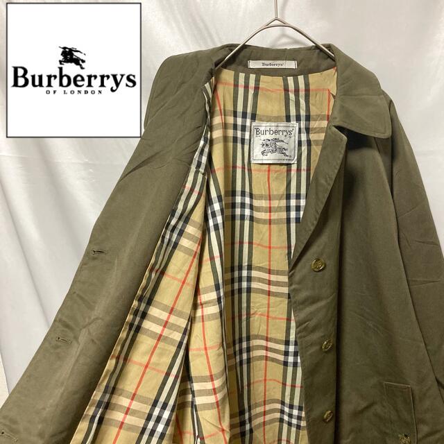 BURBERRY(バーバリー)のBurberrys バーバリーズ ステンカラーコート ノバチェック カーキ 46 メンズのジャケット/アウター(ステンカラーコート)の商品写真