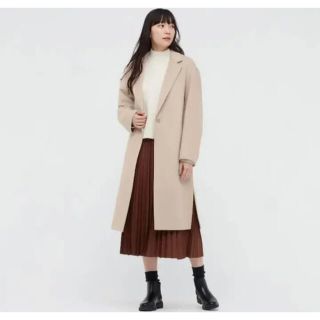 ユニクロ(UNIQLO)のUNIQLO ダブルフェイスチェスターロングコート☆(チェスターコート)