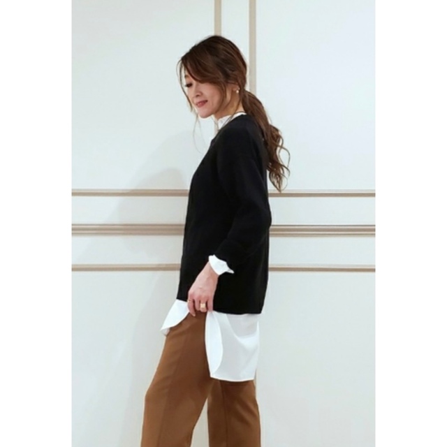 23区(ニジュウサンク)の美品　2020AW 23区S CANCLINI バンドカラー シャツ　32 レディースのトップス(シャツ/ブラウス(長袖/七分))の商品写真