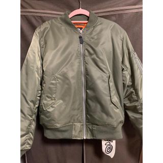 ステューシー(STUSSY)のSTUSSY CDG MA-1 JACKET Mサイズ　カーキ　40周年(フライトジャケット)