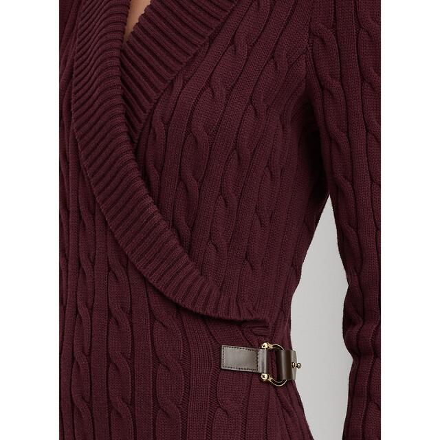 Ralph Lauren(ラルフローレン)のケーブルニット バックルトリム セーター ドレス レディースのワンピース(ひざ丈ワンピース)の商品写真