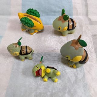 ポケモン(ポケモン)のポケモン　古め　ナエトル　ハヤシガメ指人形、モンコレ?フィギュアセット　廃盤(アニメ/ゲーム)