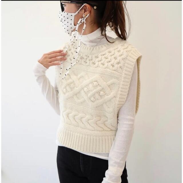 新品♡gypsohila♡Popcorn Knit ホワイト ベスト