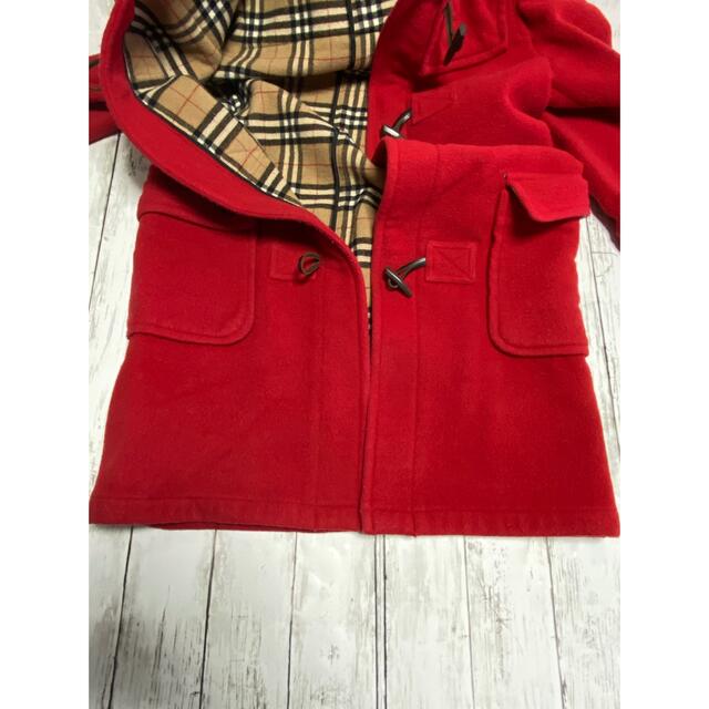 希少】Burberrys ダッフルコート 全面ノバチェック レッド サイズ40