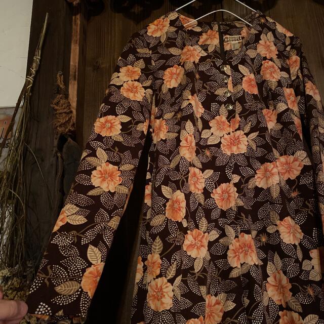 ＊70's vintage・Rétro Flowerリメイクロングワンピース レディースのワンピース(ロングワンピース/マキシワンピース)の商品写真