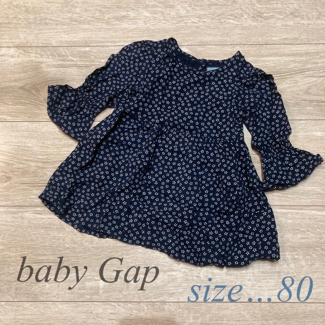 gap 小花柄ブラウス　赤　XS 110 トップス　ギャップ