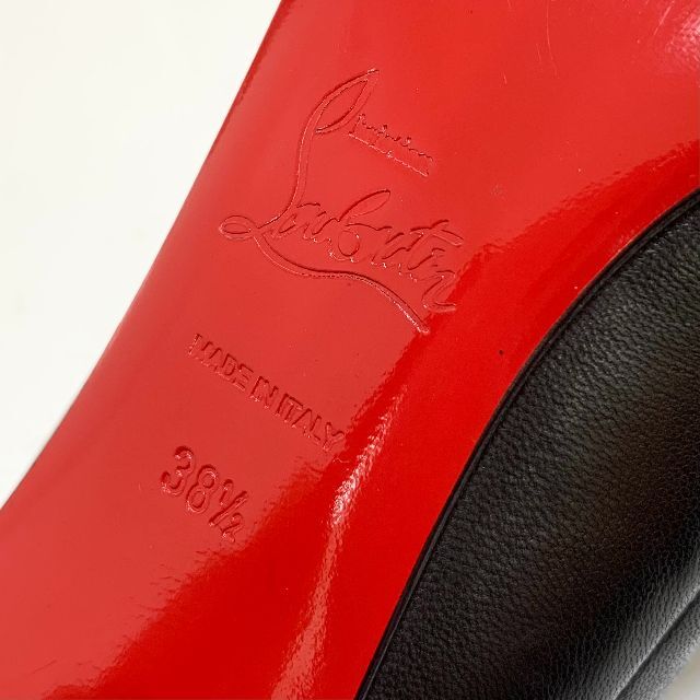 Christian Louboutin(クリスチャンルブタン)の3129 クリスチャンルブタン レザー オープントゥ ブーティ ブラック レディースの靴/シューズ(ブーティ)の商品写真