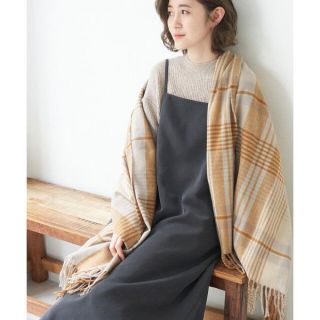 ロペピクニック(Rope' Picnic)のロペピクニック 微起毛エプロンキャミワンピース　サイズ40 チャコールグレー(ロングワンピース/マキシワンピース)