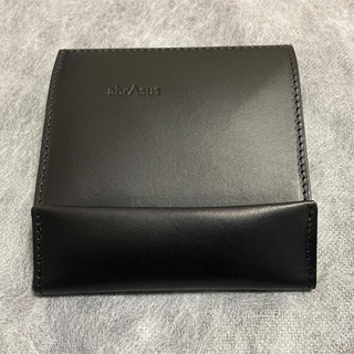 【アブラサス】薄い財布（ブッテーロレザー黒）(折り財布)