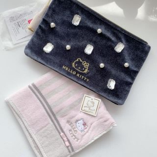 ハローキティ(ハローキティ)の最終値下げ⭐︎Hello Kitty Precious⭐︎ポーチ＆ハンカチ(ポーチ)