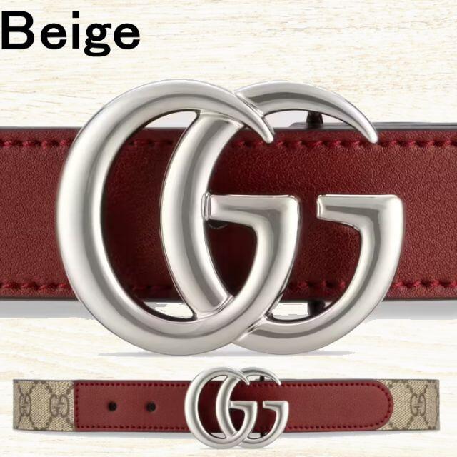 ●新品/正規品● GUCCI ダブルG シルバー ロゴ ベルト キッズ/ベビー/マタニティのこども用ファッション小物(ベルト)の商品写真