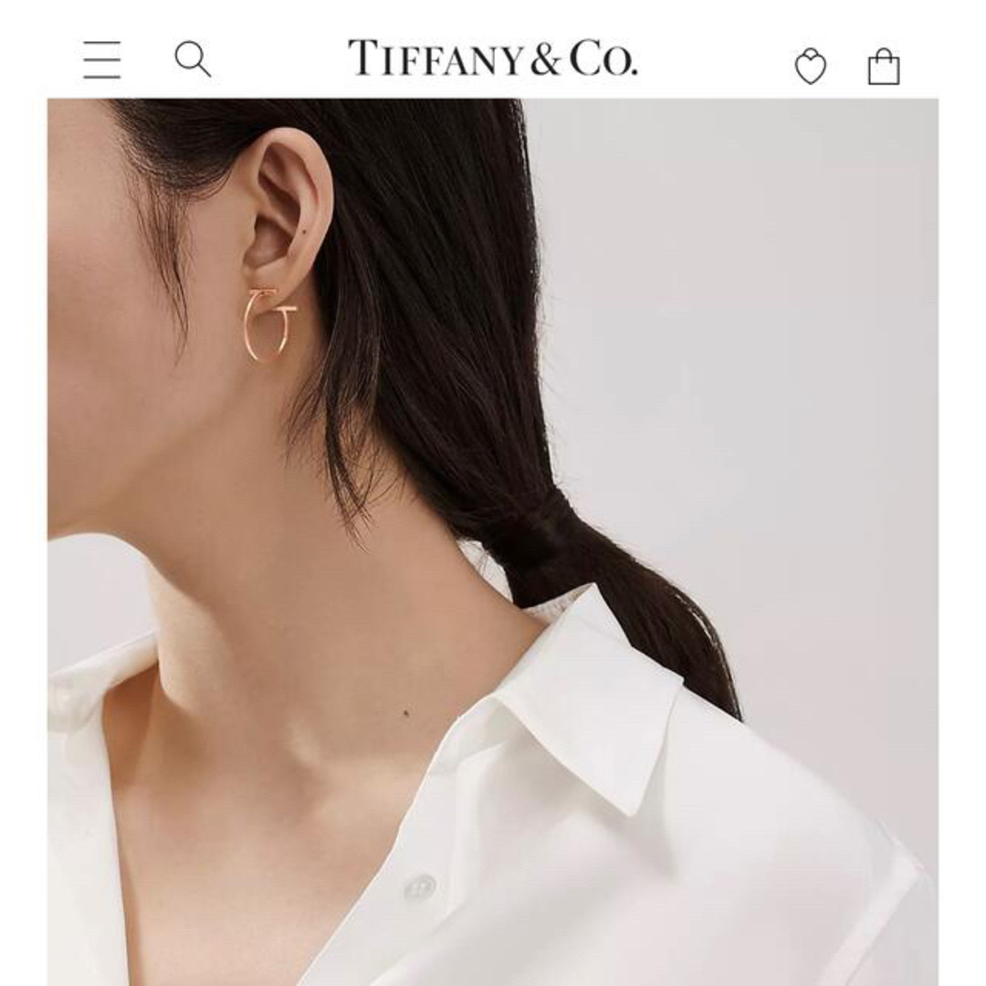 Tiffany & Co.(ティファニー)の【 新品 未使用 】Tiffany  正規品  フープピアス   レディースのアクセサリー(ピアス)の商品写真