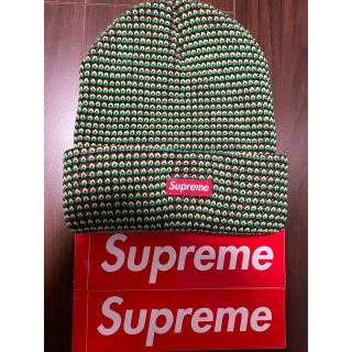 シュプリーム(Supreme)のステッカー付き　シュプリーム　small box logo beanie(ニット帽/ビーニー)