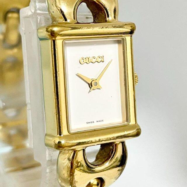 Gucci(グッチ)の128 グッチ時計　レディース腕時計　ゴールド　ブレスレット　アンティーク　希少 レディースのファッション小物(腕時計)の商品写真