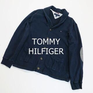トミーヒルフィガー(TOMMY HILFIGER)のトミーヒルフィガー ジャケット サイズL ネイビー 襟 エルボーパッチ 裏ボア(ブルゾン)