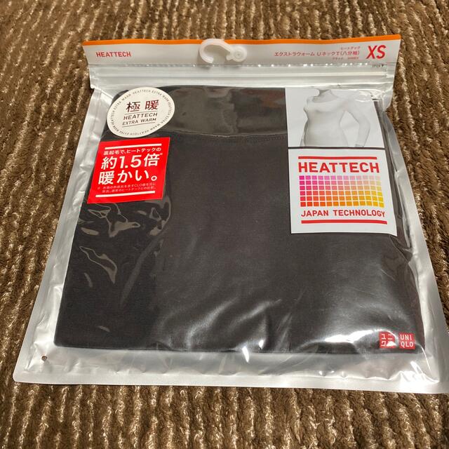 UNIQLO(ユニクロ)の✴︎新品✴︎★UNIQLO★ヒートテック　エクストラウォームUネックT(八分袖) レディースの下着/アンダーウェア(アンダーシャツ/防寒インナー)の商品写真